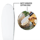 Rada Cutlery Spreader Knife Stainless Steel Serrated Blade With Aluminum Silver Handle