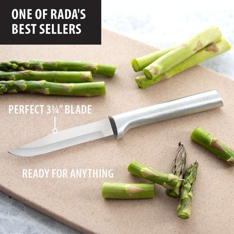 Rada Cutlery Everyday Paring Knife Stainless Steel Blade with Aluminum - Silver Handle