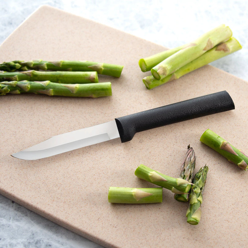 Rada Cutlery Paring Stainless Steel Resin Blade Knife - 6-3/4 Inches, Black Handle