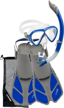 Cressi Adult Snorkeling Set (Mask, Snorkel, Adjustable Fins) Ideal for Travel - Lightweight Colorful Equipment | Bonete Set