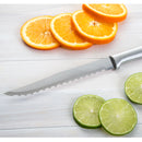 Rada Cutlery Serrated Slicing Knife Stainless Steel Blade With Aluminum Silver Handle