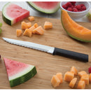 Rada Cutlery Serrated Slicing Knife Stainless Blade and Steel Resin - 11-1/4 Inches, Black Handle