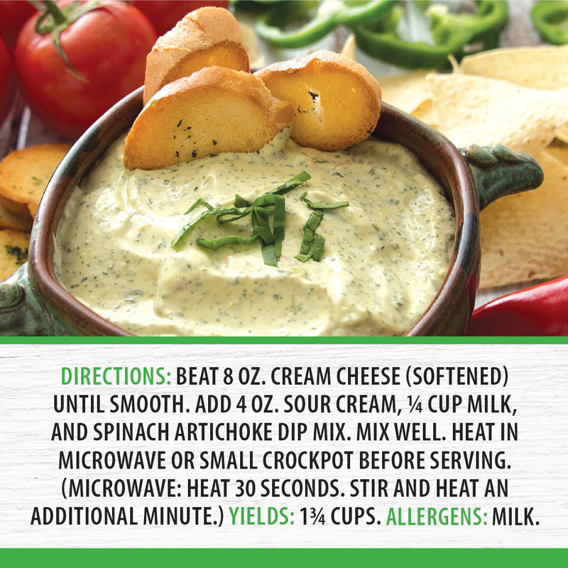 RADA Gluten Free Spinach Artichoke Quick Mix Dip