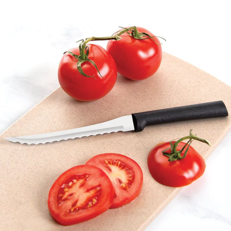 Rada Cutlery Tomato Slicing Knife Stainless Steel Blade, 8-7/8 Inches, 1-Pack - Black Handle