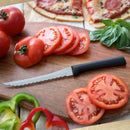 Rada Cutlery Tomato Slicing Knife Stainless Steel Blade, 8-7/8 Inches, 1-Pack - Black Handle