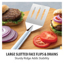 Rada Cutlery Metal Grill Spatula Stainless Steel Face and Aluminum Silver Handle