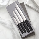 Rada Cutlery Wedding Register Knife Gift Set - 4 Culinary Knives With Black Stainless Steel Resin Handle